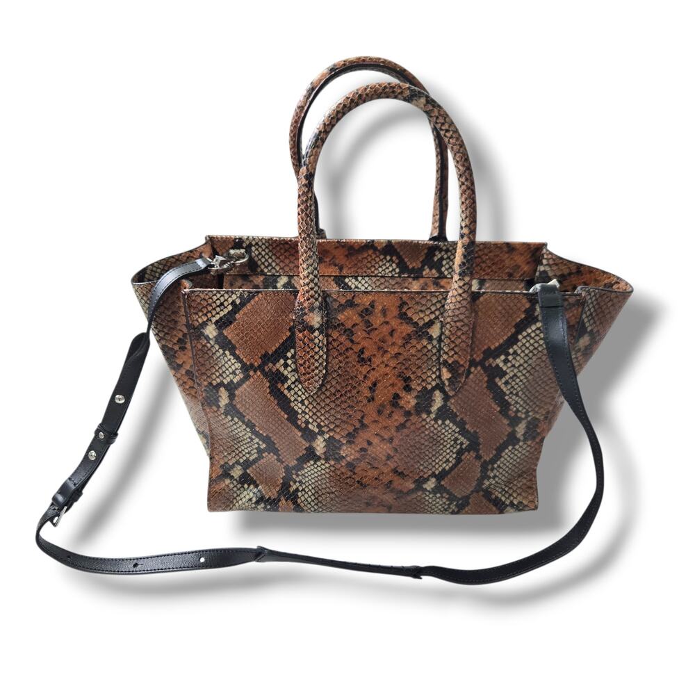 Zadig & Voltaire Candid Medium Zip Wild Cognac Black Bag Brown Handbag Crossbody - Picture 2 of 10